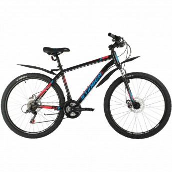 Велосипед STINGER 26" CAIMAN D черный, сталь, размер 14"
